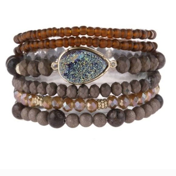 RIAH FASHION Jewelry - 🧡6/$25🧡DRUZY STACKER BRACELET-NEW